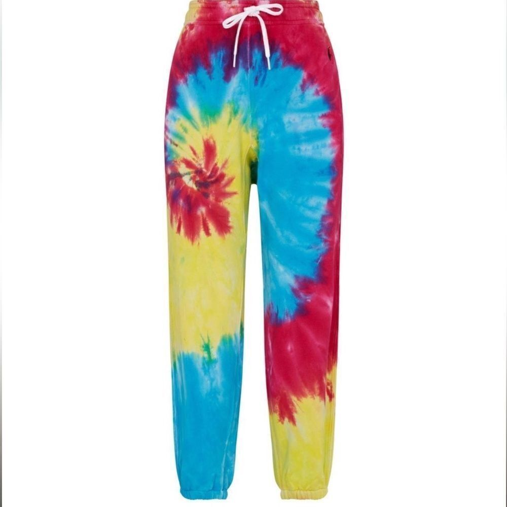 Polo Ralph Lauren Tie Dye Pink shirt Jogger Sweatpants FLAW